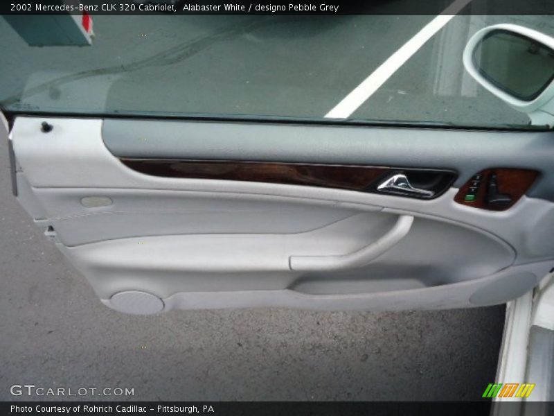 Alabaster White / designo Pebble Grey 2002 Mercedes-Benz CLK 320 Cabriolet