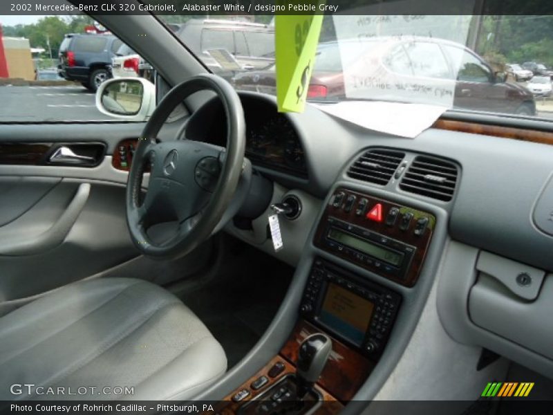 Alabaster White / designo Pebble Grey 2002 Mercedes-Benz CLK 320 Cabriolet