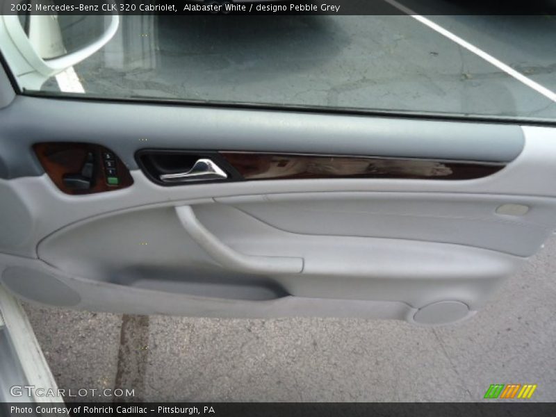 Alabaster White / designo Pebble Grey 2002 Mercedes-Benz CLK 320 Cabriolet