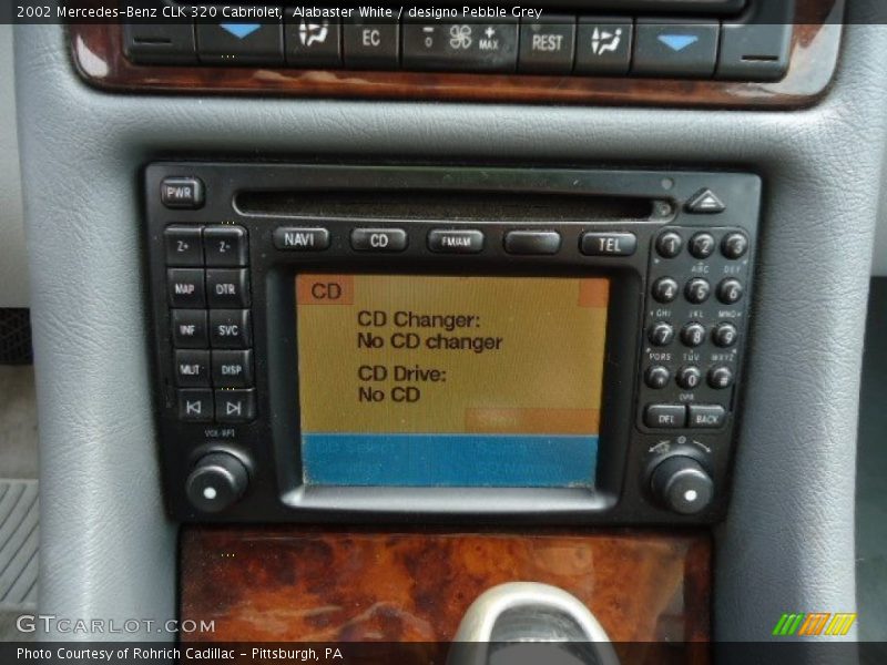 Alabaster White / designo Pebble Grey 2002 Mercedes-Benz CLK 320 Cabriolet