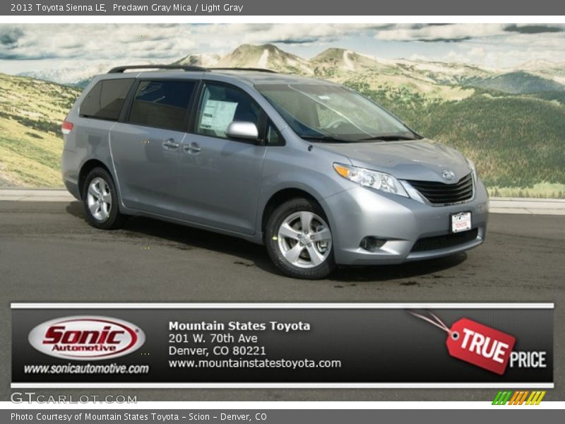 Predawn Gray Mica / Light Gray 2013 Toyota Sienna LE