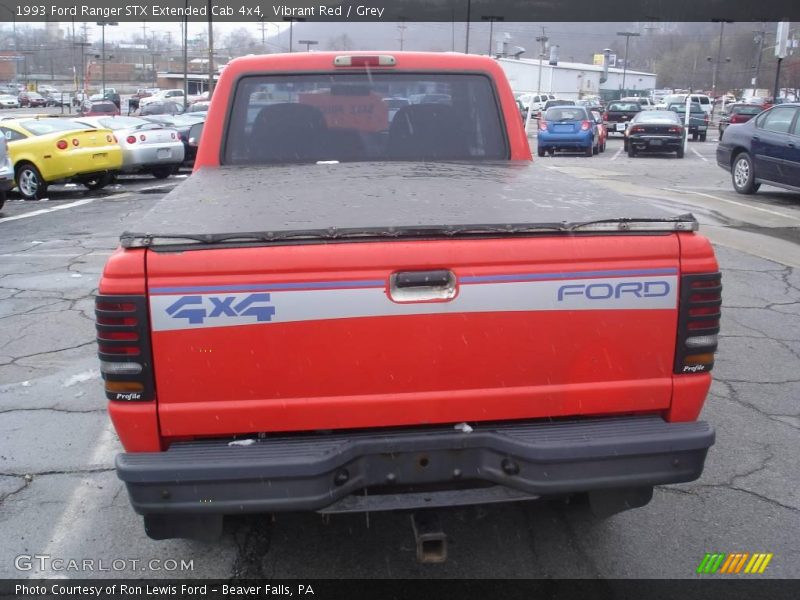 Vibrant Red / Grey 1993 Ford Ranger STX Extended Cab 4x4