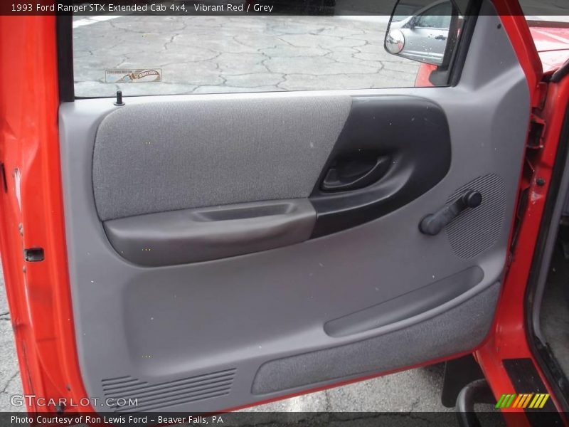 Vibrant Red / Grey 1993 Ford Ranger STX Extended Cab 4x4