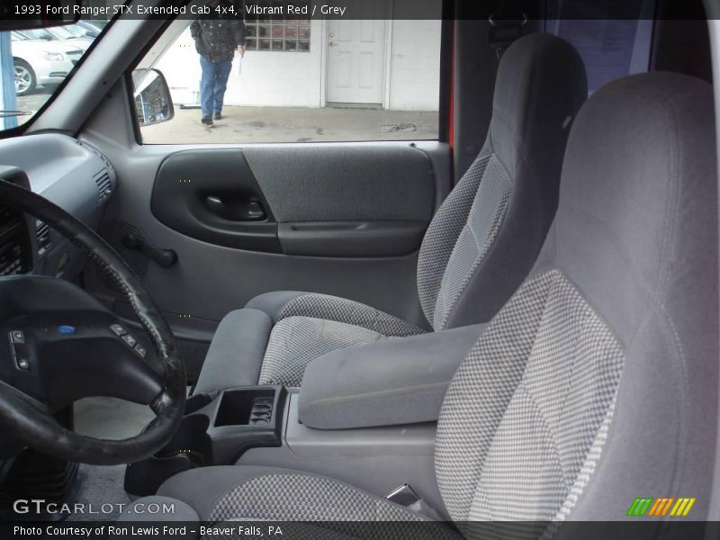 Vibrant Red / Grey 1993 Ford Ranger STX Extended Cab 4x4