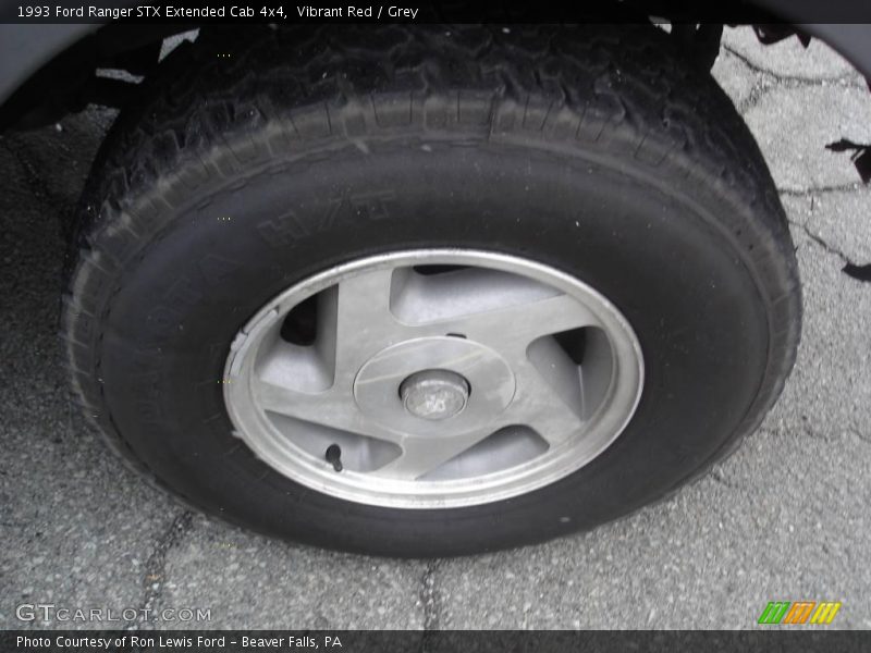 Vibrant Red / Grey 1993 Ford Ranger STX Extended Cab 4x4