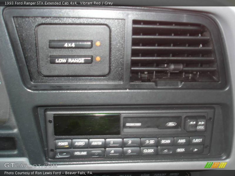Vibrant Red / Grey 1993 Ford Ranger STX Extended Cab 4x4