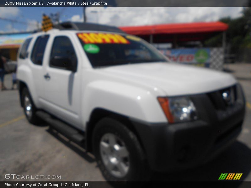Avalanche White / Steel/Graphite 2008 Nissan Xterra S