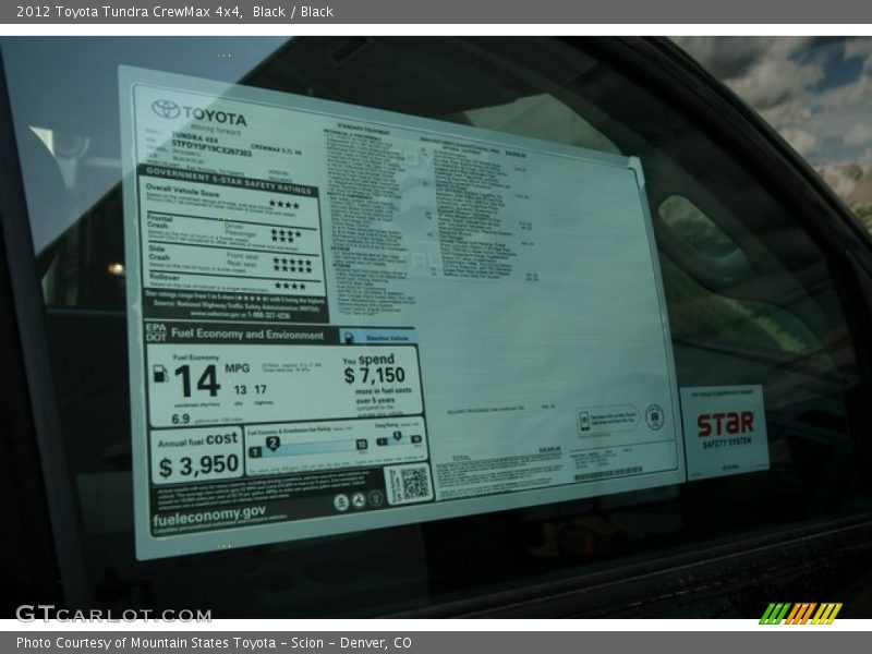 Black / Black 2012 Toyota Tundra CrewMax 4x4