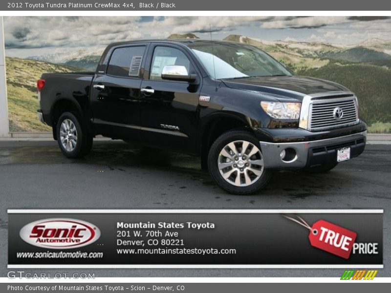 Black / Black 2012 Toyota Tundra Platinum CrewMax 4x4