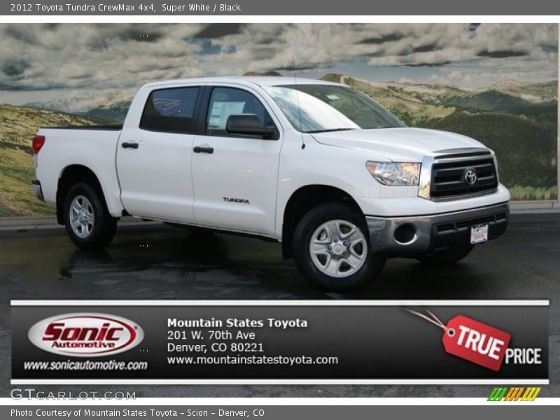 Super White / Black 2012 Toyota Tundra CrewMax 4x4