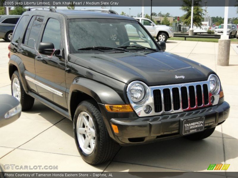 Dark Khaki Pearl / Medium Slate Gray 2005 Jeep Liberty Limited