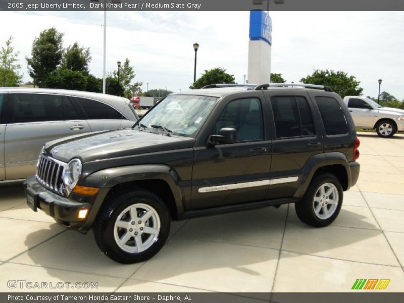 Dark Khaki Pearl / Medium Slate Gray 2005 Jeep Liberty Limited