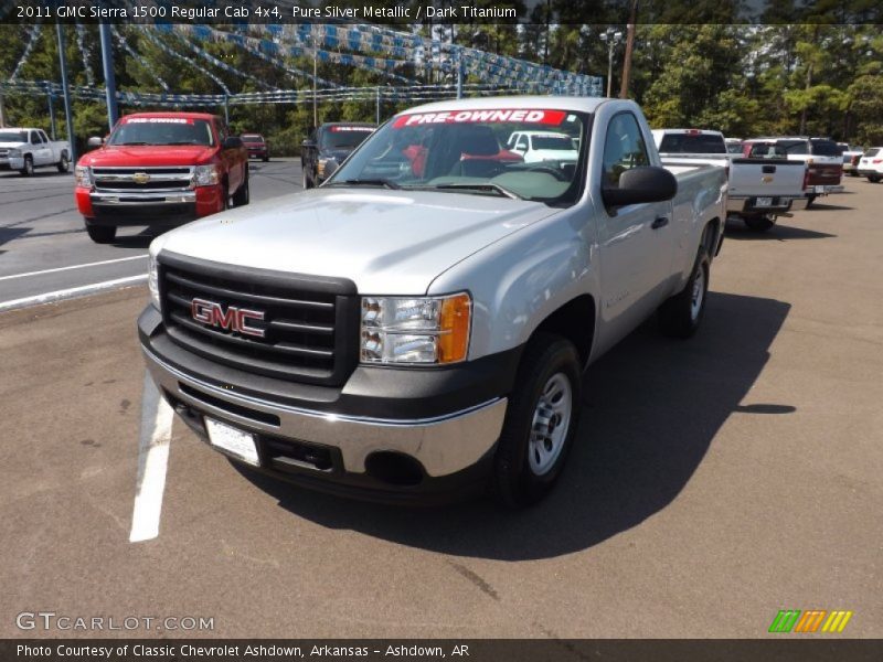 Pure Silver Metallic / Dark Titanium 2011 GMC Sierra 1500 Regular Cab 4x4