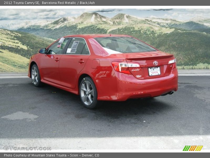 Barcelona Red Metallic / Black/Ash 2012 Toyota Camry SE