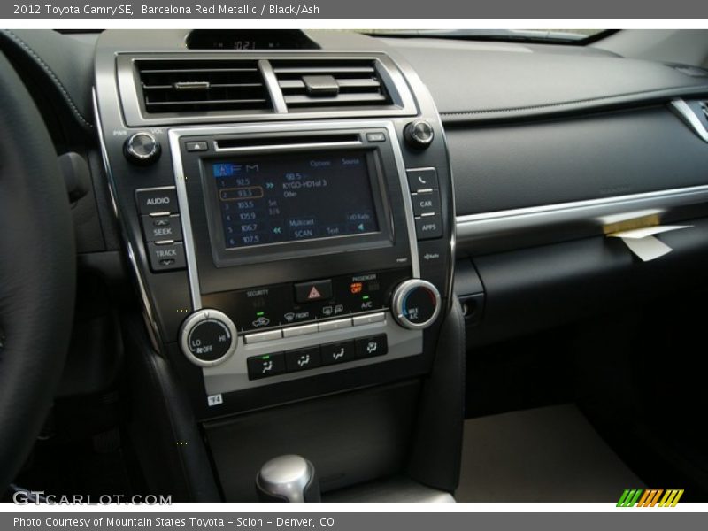 Barcelona Red Metallic / Black/Ash 2012 Toyota Camry SE