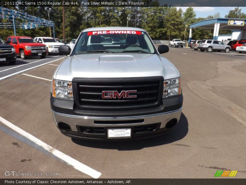 Pure Silver Metallic / Dark Titanium 2011 GMC Sierra 1500 Regular Cab 4x4