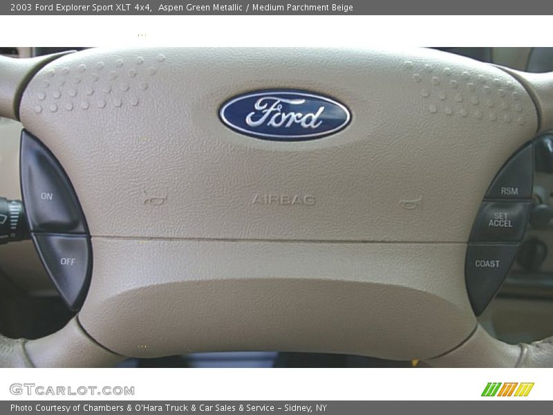 Aspen Green Metallic / Medium Parchment Beige 2003 Ford Explorer Sport XLT 4x4