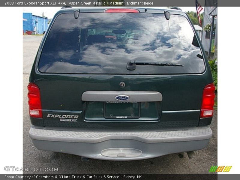 Aspen Green Metallic / Medium Parchment Beige 2003 Ford Explorer Sport XLT 4x4