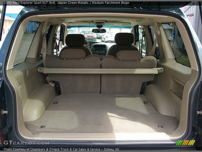 Aspen Green Metallic / Medium Parchment Beige 2003 Ford Explorer Sport XLT 4x4