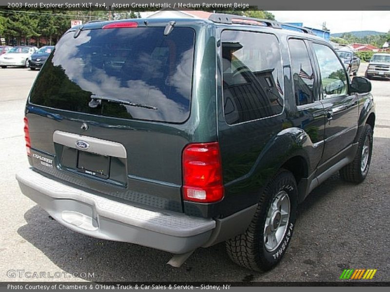 Aspen Green Metallic / Medium Parchment Beige 2003 Ford Explorer Sport XLT 4x4