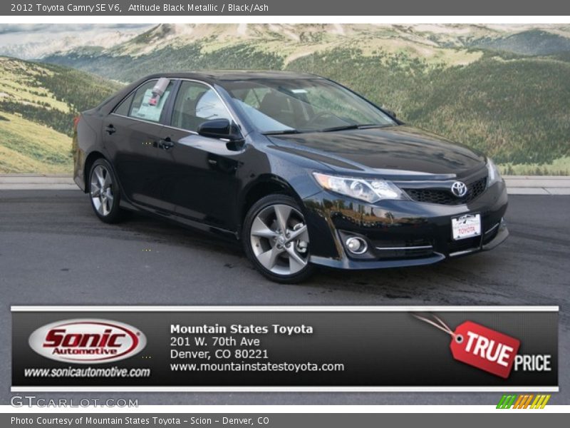 Attitude Black Metallic / Black/Ash 2012 Toyota Camry SE V6