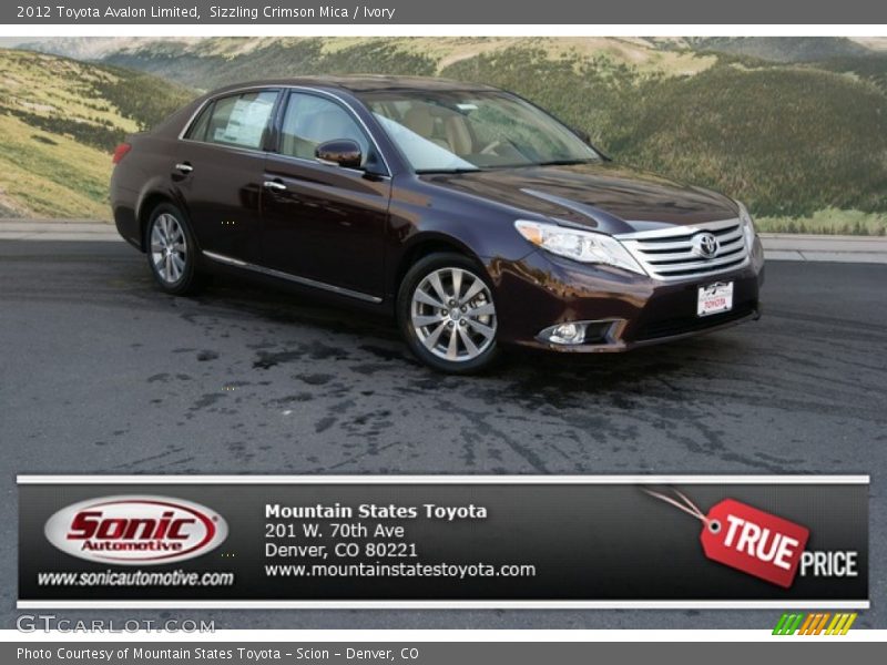 Sizzling Crimson Mica / Ivory 2012 Toyota Avalon Limited