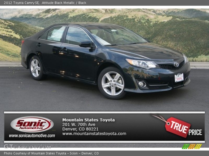 Attitude Black Metallic / Black 2012 Toyota Camry SE