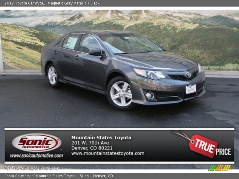 Magnetic Gray Metallic / Black 2012 Toyota Camry SE