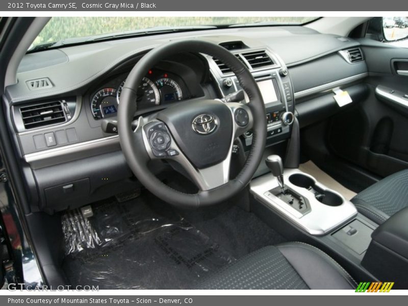 Cosmic Gray Mica / Black 2012 Toyota Camry SE