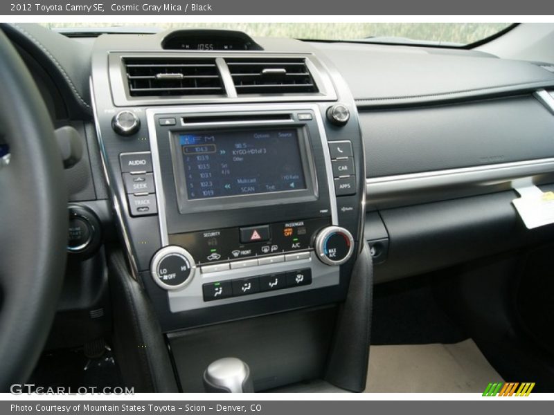 Cosmic Gray Mica / Black 2012 Toyota Camry SE