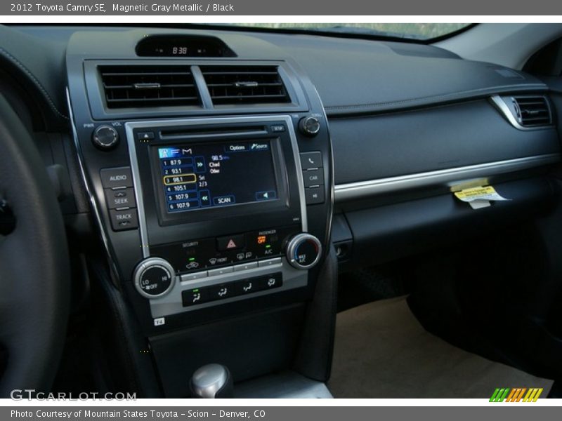 Magnetic Gray Metallic / Black 2012 Toyota Camry SE