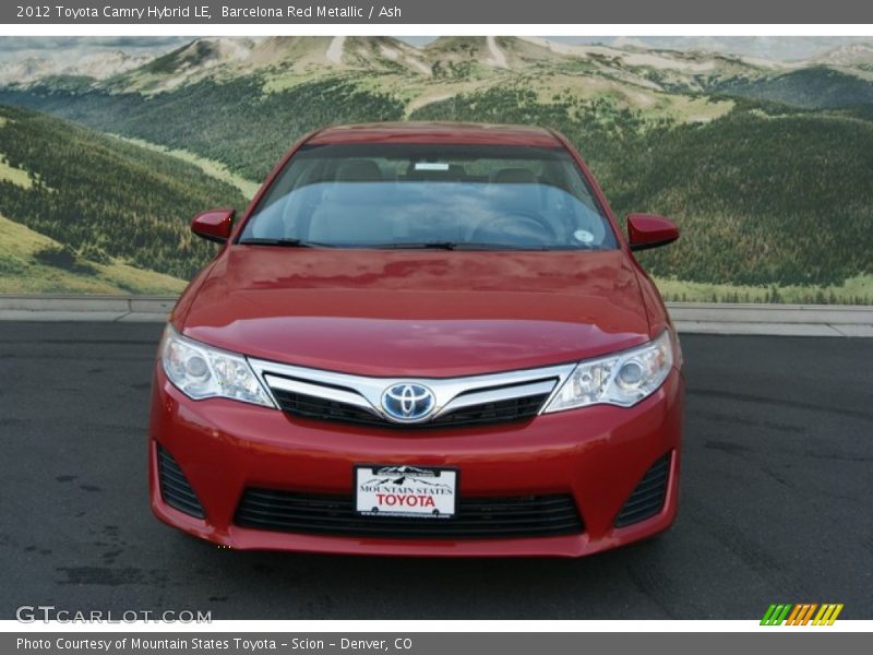 Barcelona Red Metallic / Ash 2012 Toyota Camry Hybrid LE