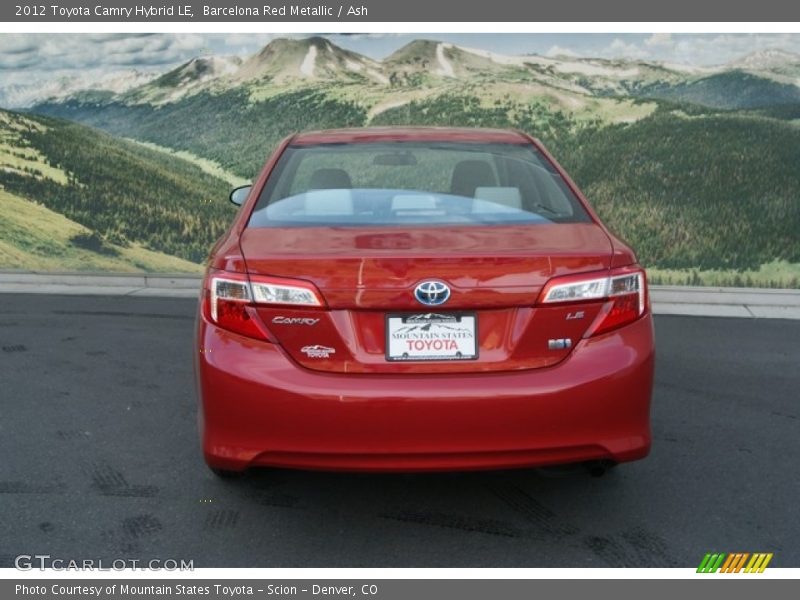 Barcelona Red Metallic / Ash 2012 Toyota Camry Hybrid LE