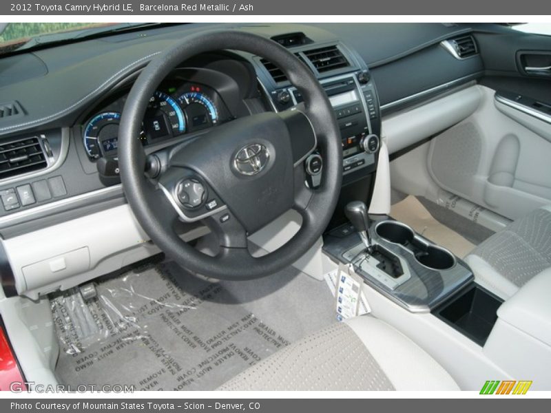 Barcelona Red Metallic / Ash 2012 Toyota Camry Hybrid LE