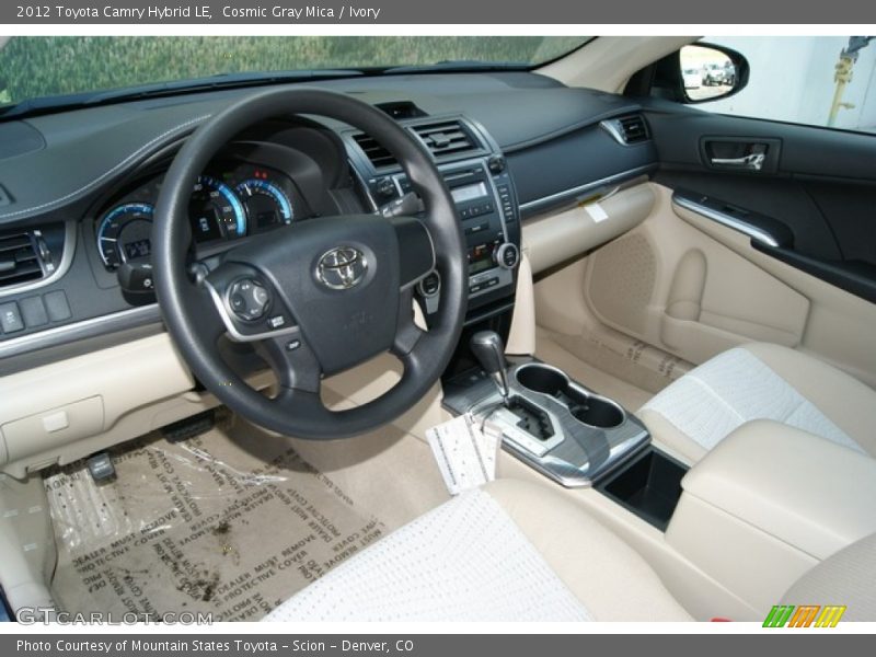 Cosmic Gray Mica / Ivory 2012 Toyota Camry Hybrid LE