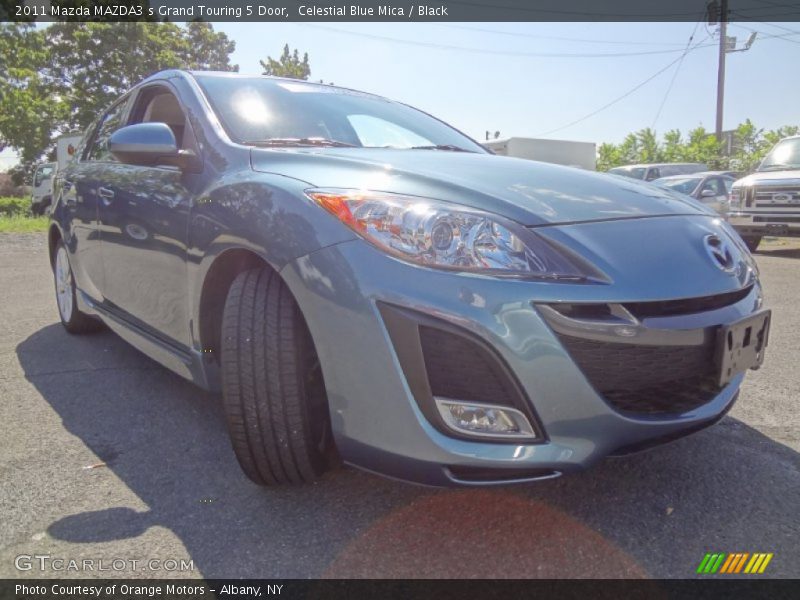 Celestial Blue Mica / Black 2011 Mazda MAZDA3 s Grand Touring 5 Door