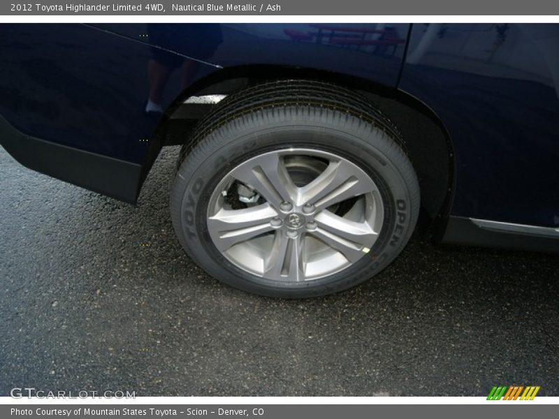 Nautical Blue Metallic / Ash 2012 Toyota Highlander Limited 4WD