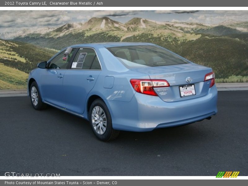 Clearwater Blue Metallic / Ash 2012 Toyota Camry LE