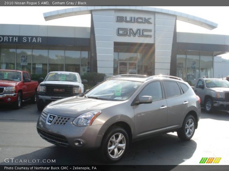 Gotham Gray / Black 2010 Nissan Rogue S AWD