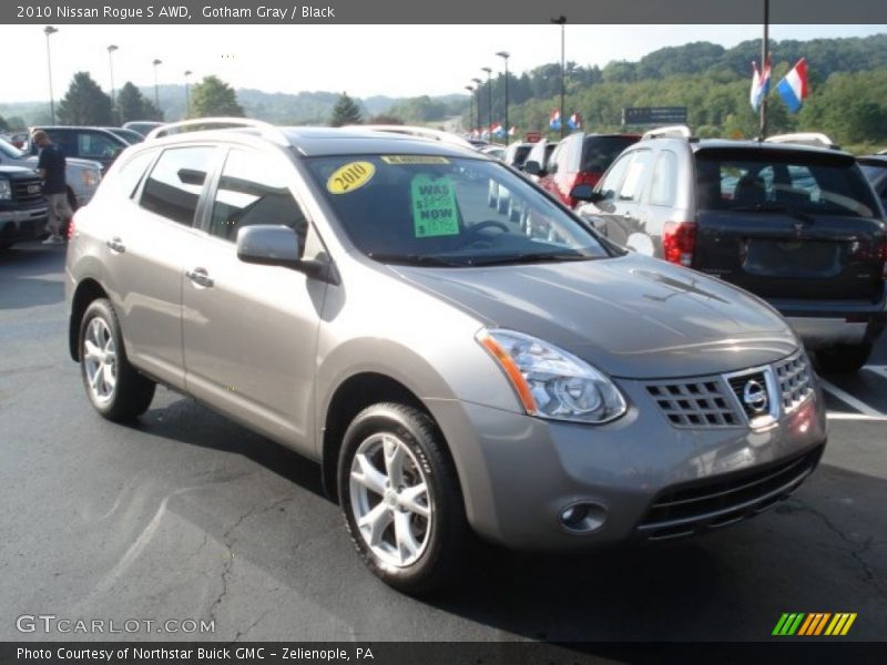 Gotham Gray / Black 2010 Nissan Rogue S AWD