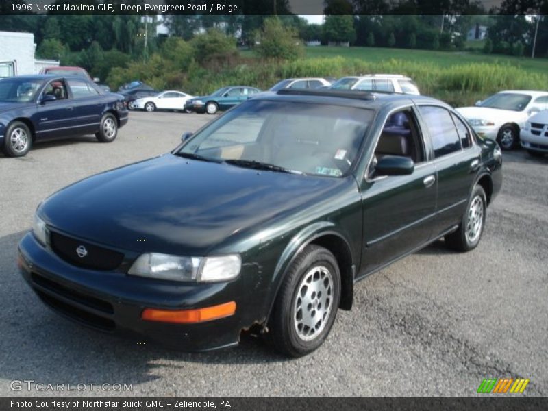 Deep Evergreen Pearl / Beige 1996 Nissan Maxima GLE