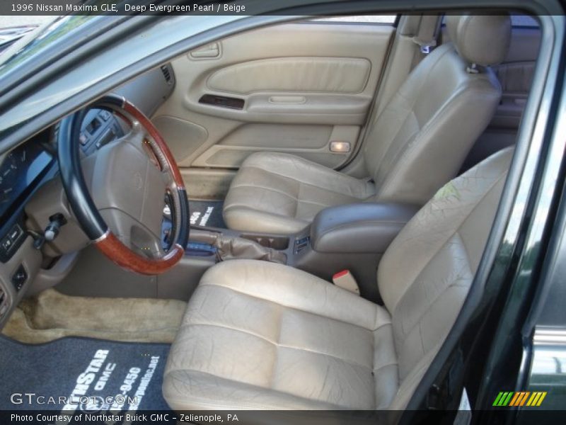 Deep Evergreen Pearl / Beige 1996 Nissan Maxima GLE