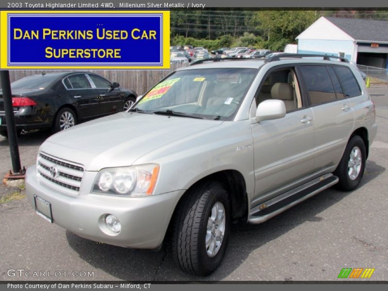 Millenium Silver Metallic / Ivory 2003 Toyota Highlander Limited 4WD