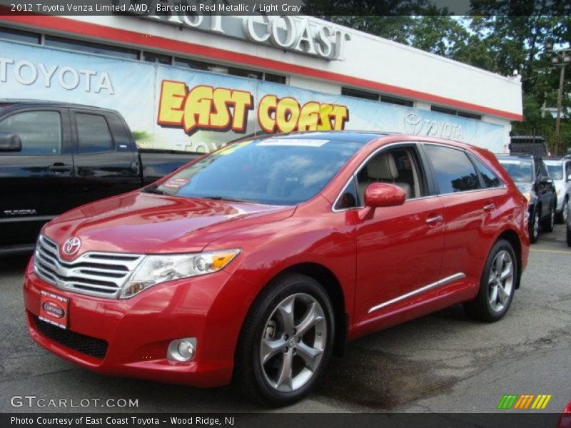 Barcelona Red Metallic / Light Gray 2012 Toyota Venza Limited AWD