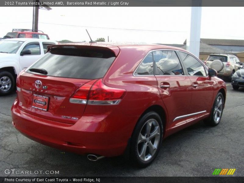 Barcelona Red Metallic / Light Gray 2012 Toyota Venza Limited AWD