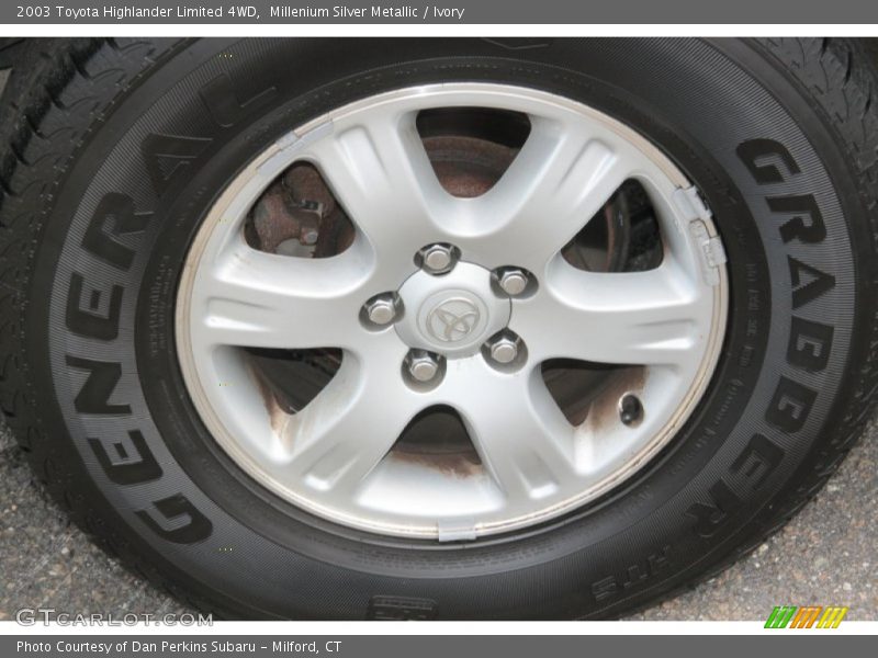 Millenium Silver Metallic / Ivory 2003 Toyota Highlander Limited 4WD