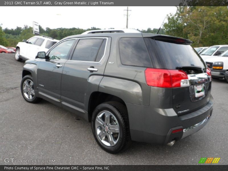 Gray Green Metallic / Light Titanium 2013 GMC Terrain SLT AWD
