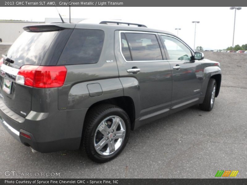 Gray Green Metallic / Light Titanium 2013 GMC Terrain SLT AWD