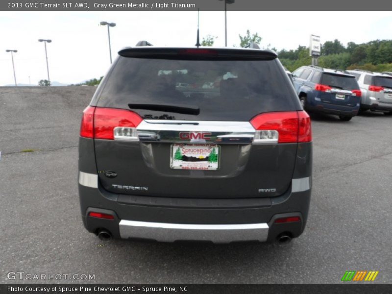 Gray Green Metallic / Light Titanium 2013 GMC Terrain SLT AWD
