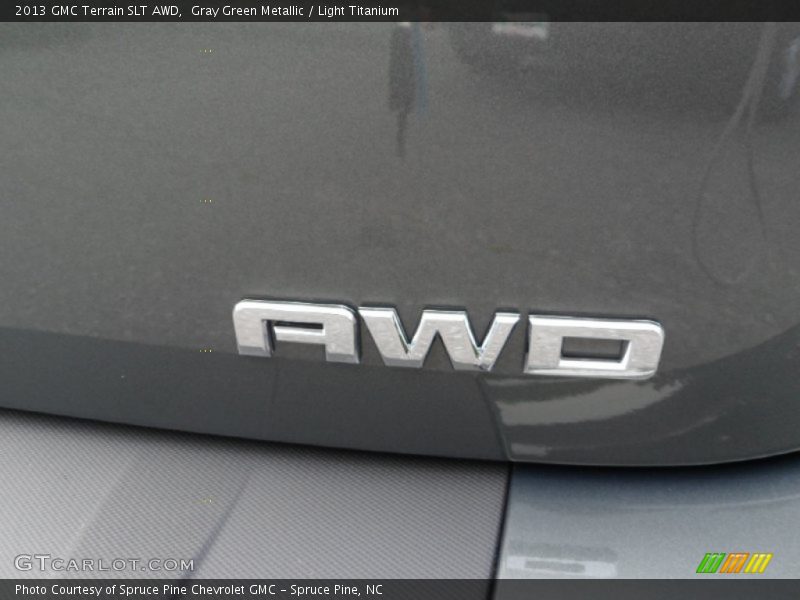 Gray Green Metallic / Light Titanium 2013 GMC Terrain SLT AWD